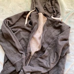 🐳 ZINE dark grey zipped hoodie